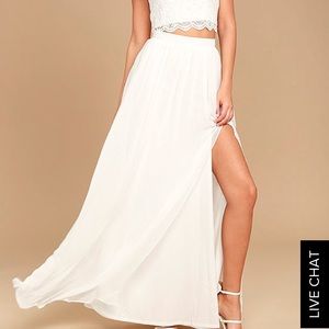 White maxi skirt